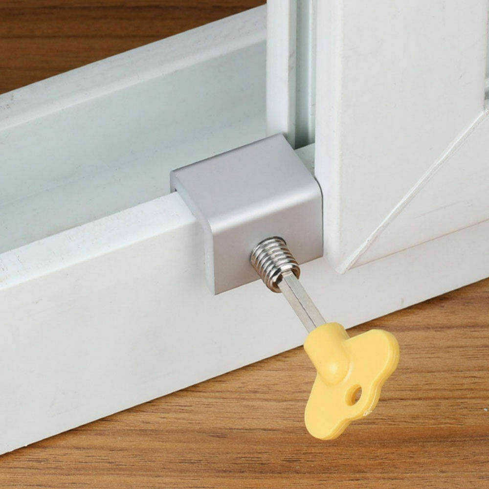 1PC Door Window Track Limiter Sliding Window Security Anti-theft Lock Safety
