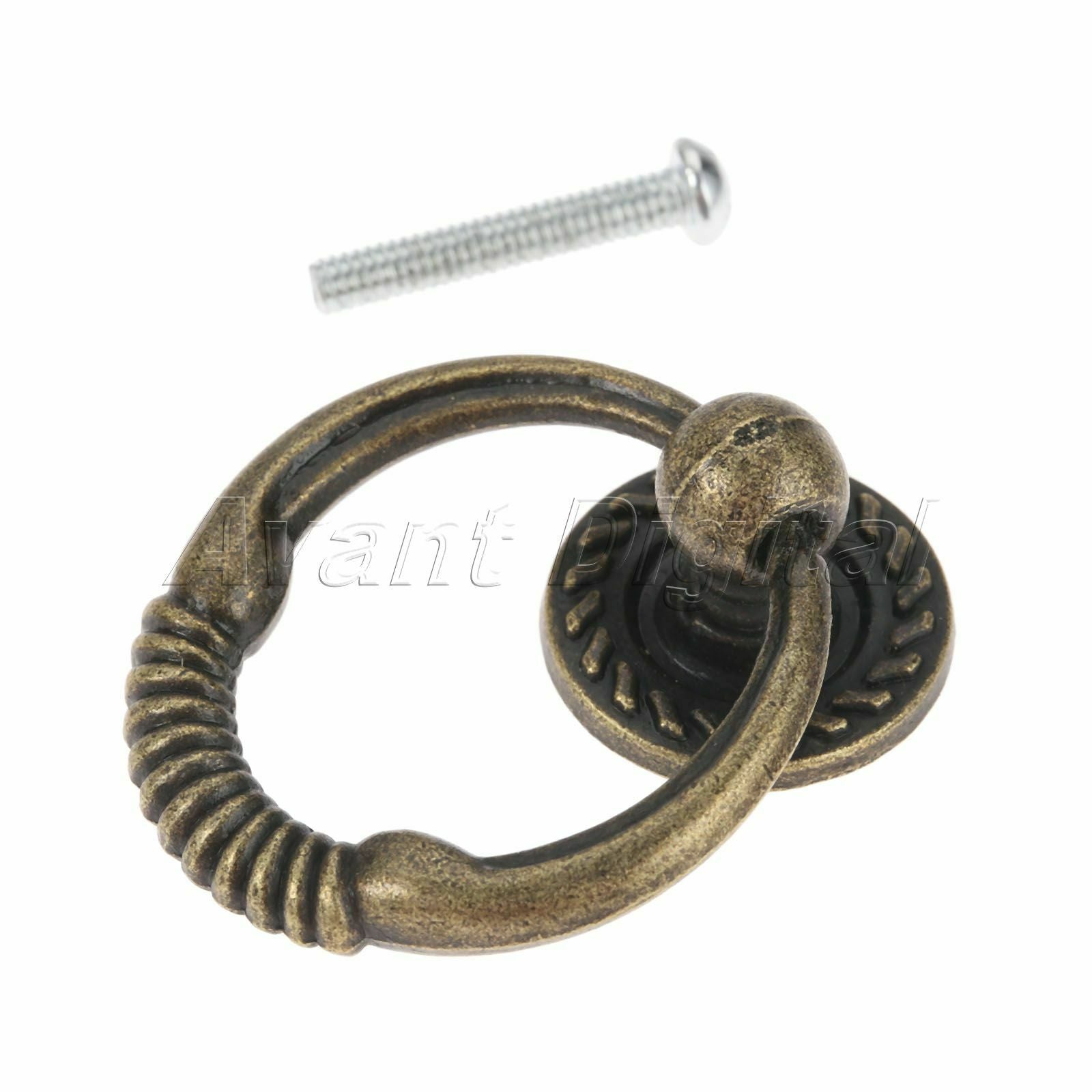 43*37mm Kitchen Cabinet Drawer Knob Ring Furniture Door Pull Handle Hardware