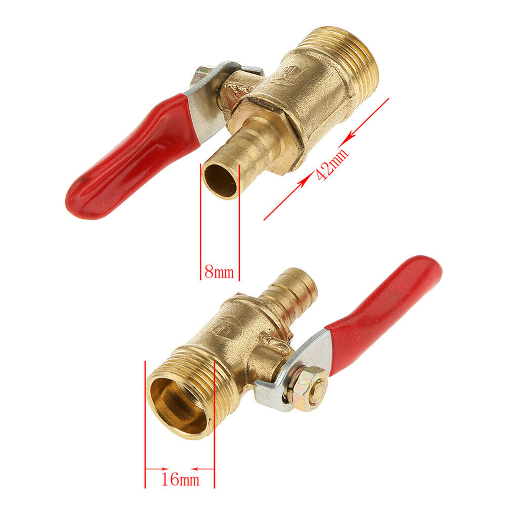 3/8 External Thread Up To 16.05 Sting Hose Connector Lever Handle Brass Ball