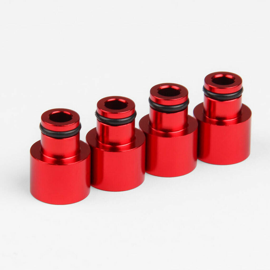 8pcs Red+Sliver Fuel Injector Adapters for   RDX B16 B18 D16Z D16Y