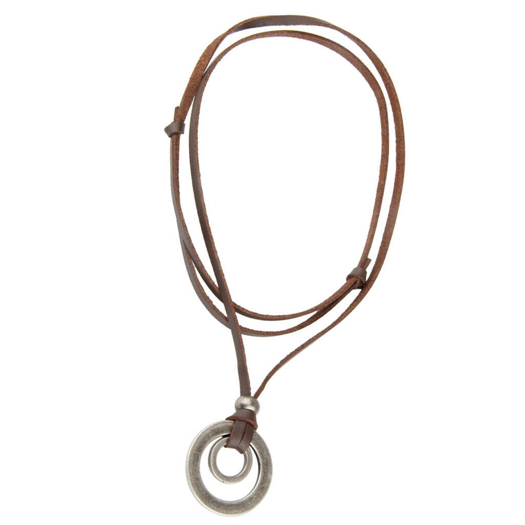 Mens Jewelry Alloy Leather Rope Rope Chain Necklace,