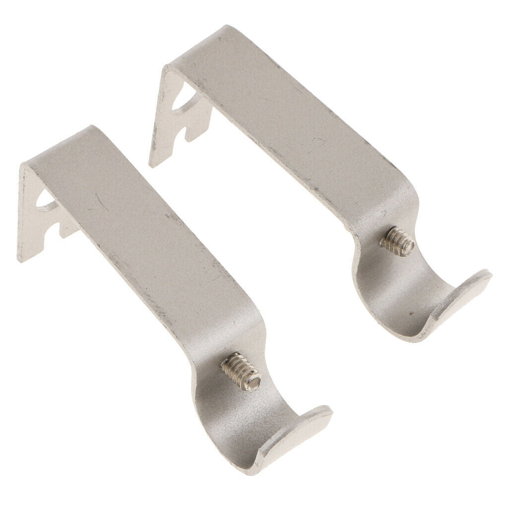 Curtain Rod Brackets, 2 Sets(4Pcs), Drilling Adjustable Curtain Rod Holders for
