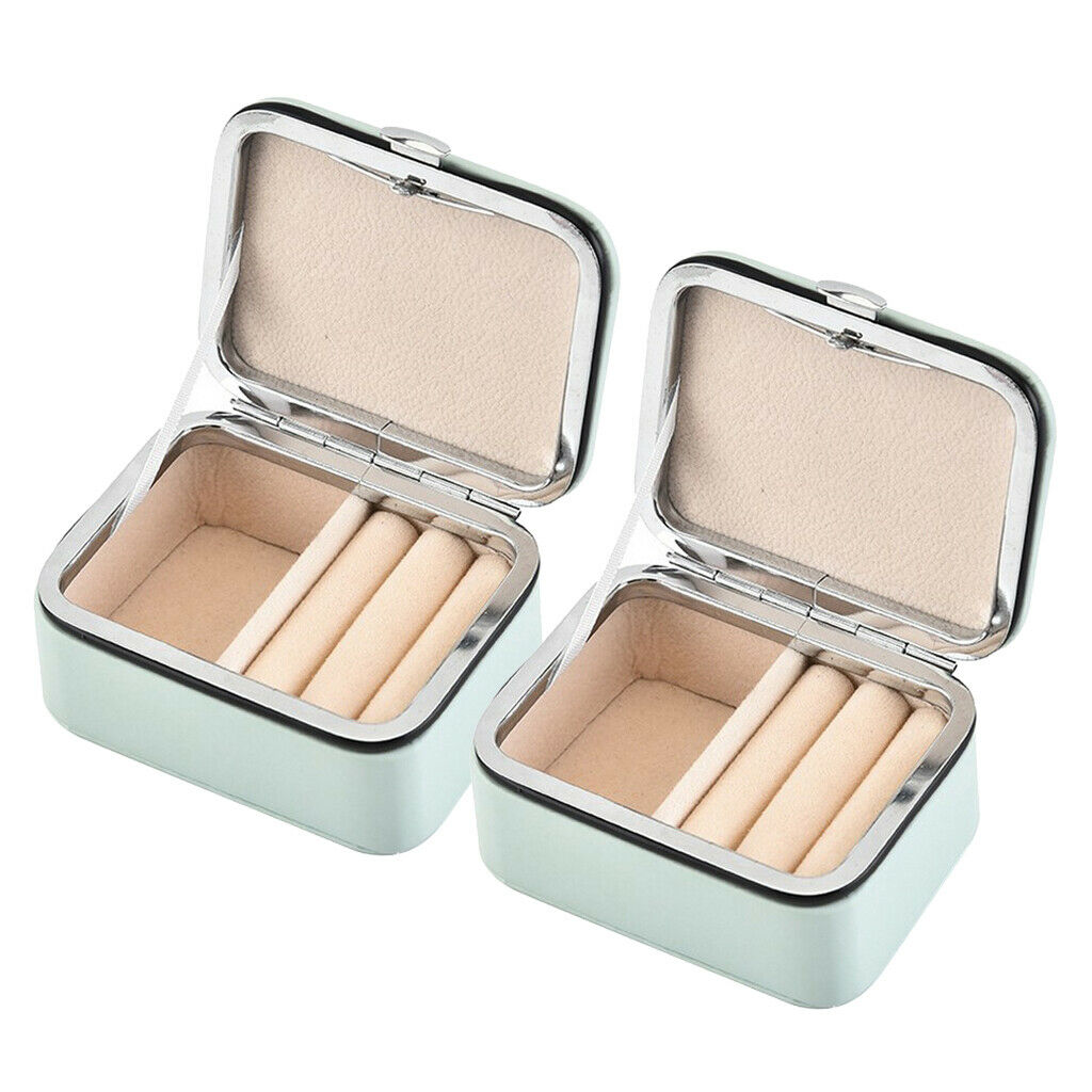 Pack of 2 Jewelry Gift Box Necklace Trinket Showcase Jewelry Findings Green
