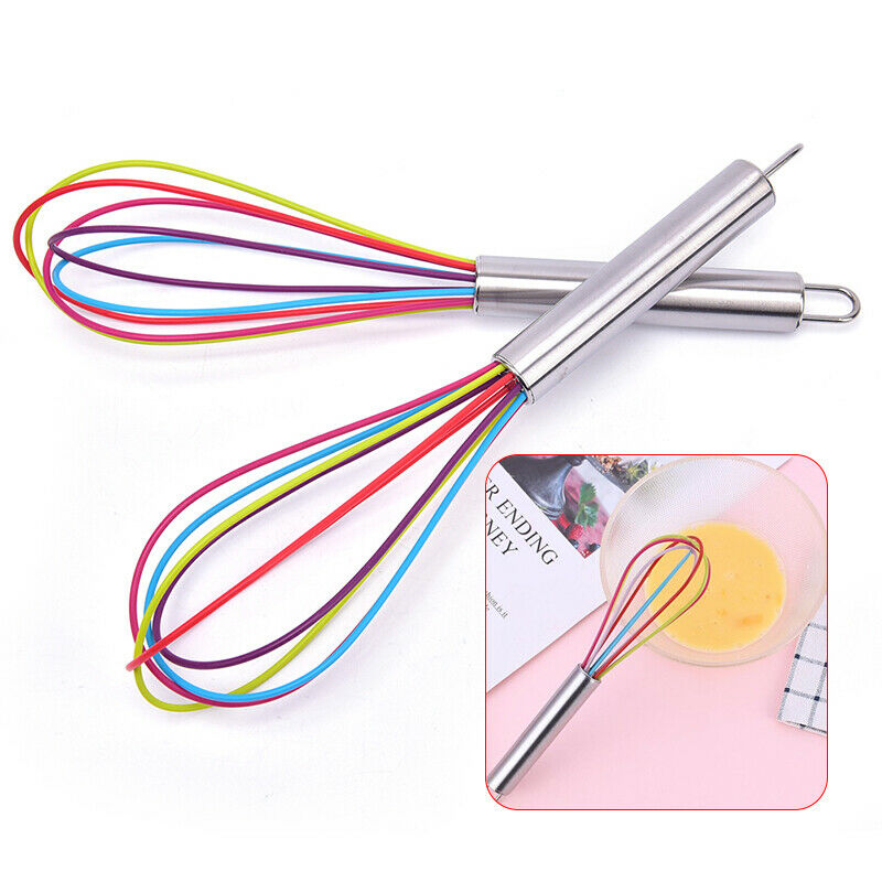 1PC Whisk Mixer Egg Beater Silicone Egg Beaters Kitchen Tools Hand Egg Mi.l8