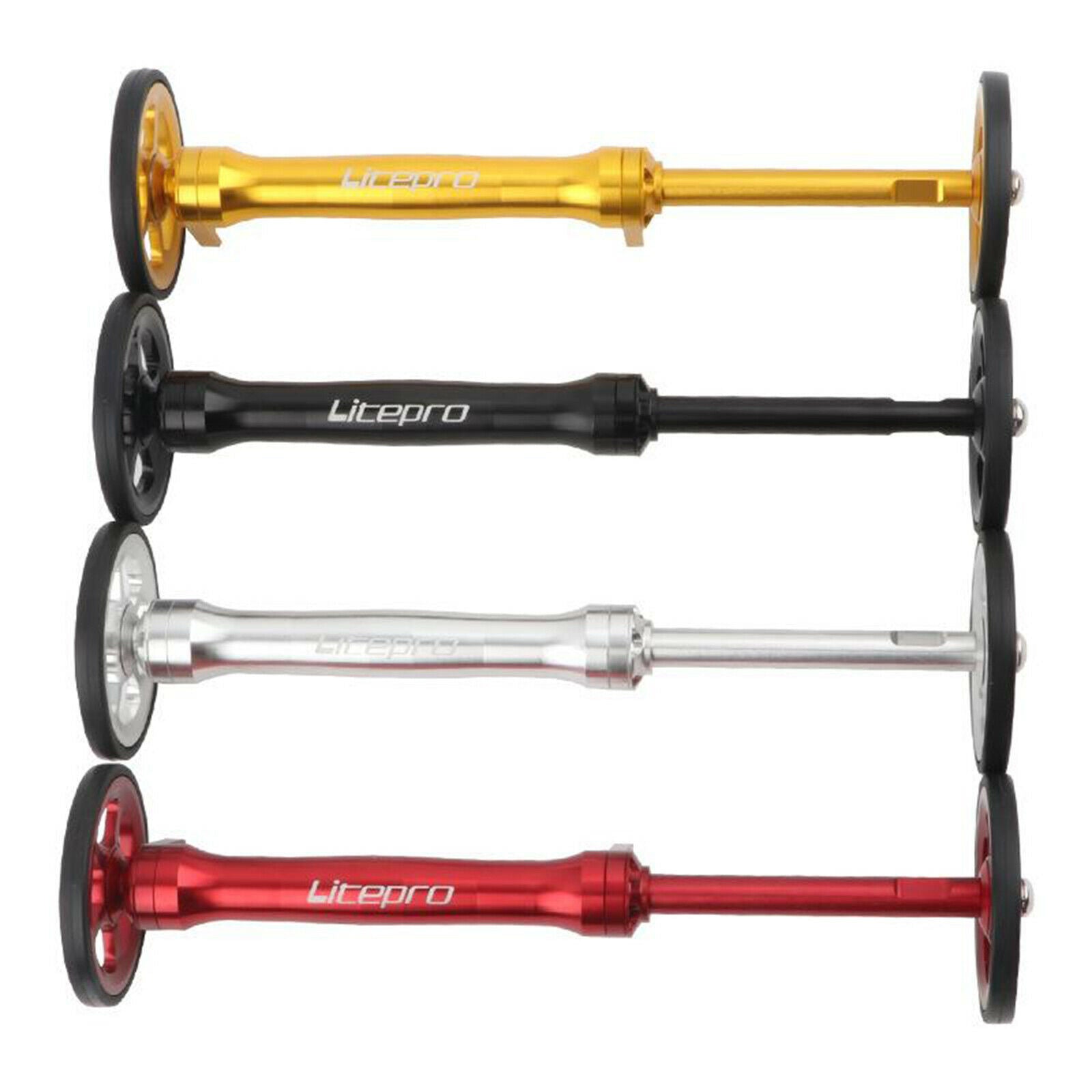 Folding Bicycle Easy Wheel Extension Rod for Brompton Red
