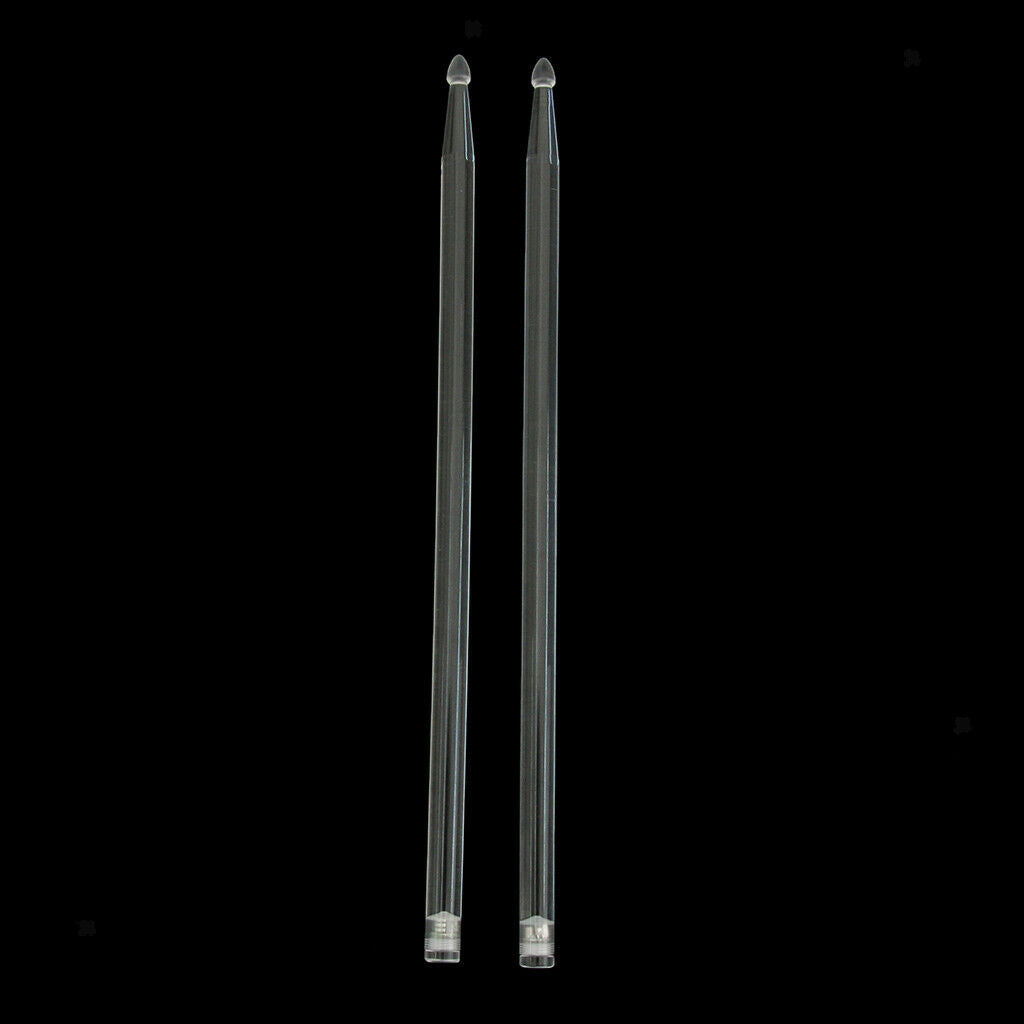 Novelty 2pcs Glows Drum Sticks Mallets Beaters Night Show Stage Performance