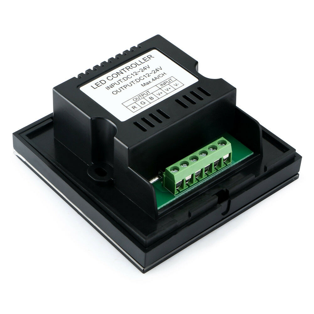 DC12/24V Touch Panel Dimmer Switch Controller for RGB Led Strip Light Black