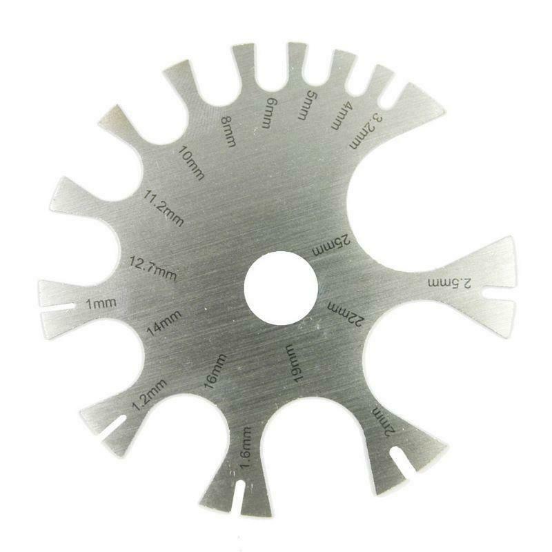 Stainless Steel Body Jewelry Piercings Gauge Measurement Wheel Measures18G-0G