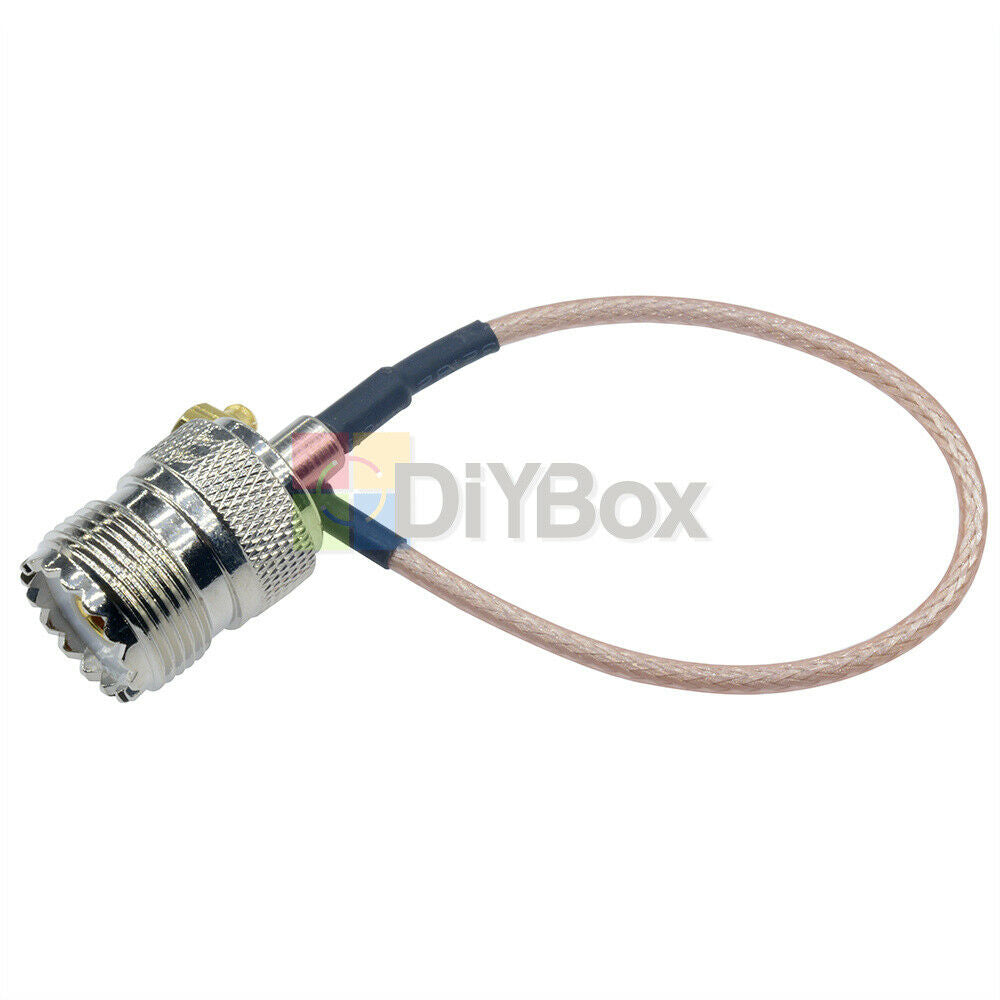 15CM UHF SO239 Female Jack to MCX Male Right Angle RG316 Pigtail RF Cable