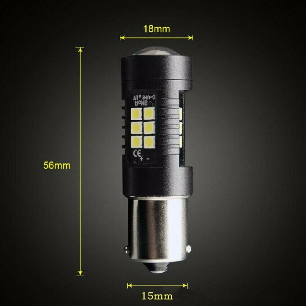 LED Car 1x White Bulb BA15S P21W 1156 Backup Reverse Light 21-SMD 3030 New