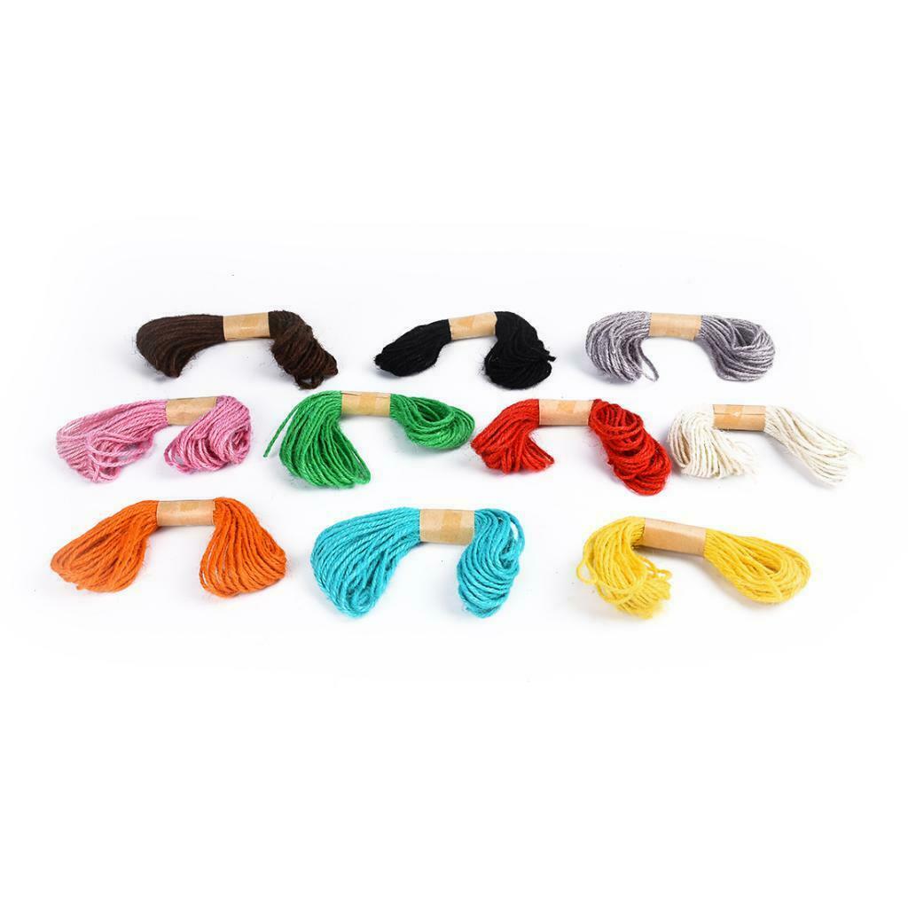 Jute Twine 10 Roll Strong Cord Rope String for DIY Art Craft Gift Wrapping Home