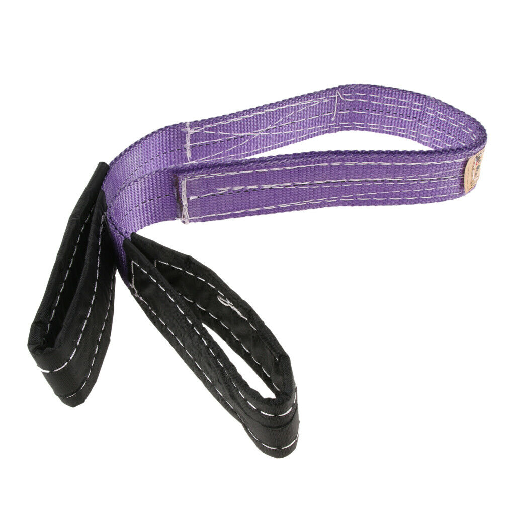 2x 1Meter Lifting Strap Towing Pull Rope 1 Ton Tow Rope Cable Road Recovery