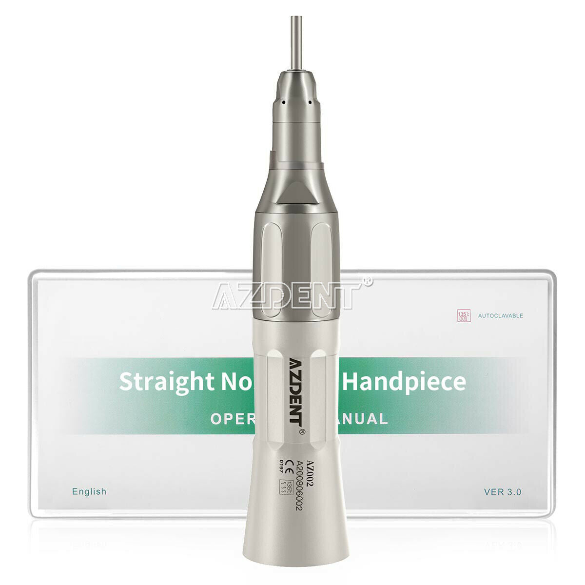 2X Dental Contra Angle Straight Air Motor M4 Low Speed Handpiece Kit FX 4 Holes
