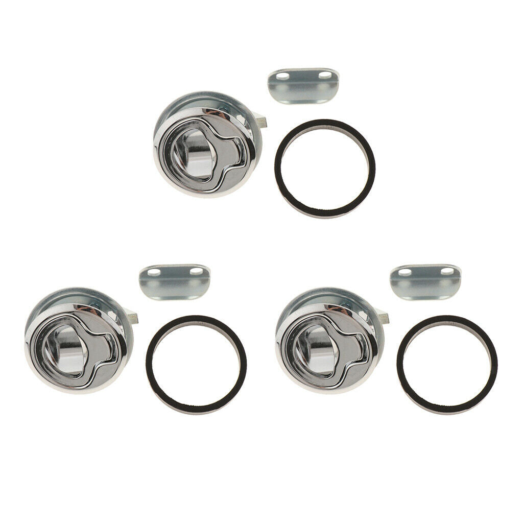 Marine Grade Stainless Steel Round Hatch Flush Boat Hatch Lift Ring 45x15mm, 3