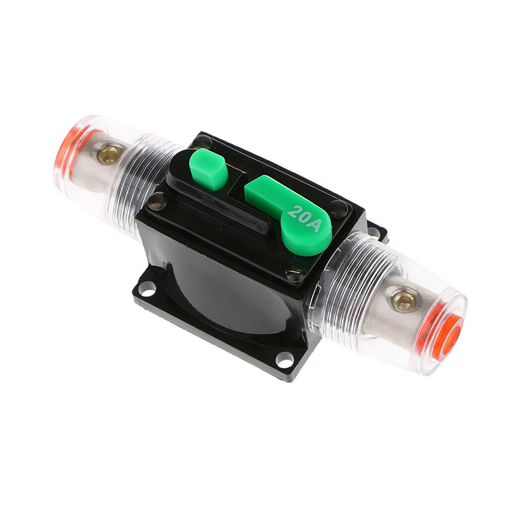 4 Pieces 20A~50A Car Audio Circuit Breaker Fuse Holder Manual Reset Switch