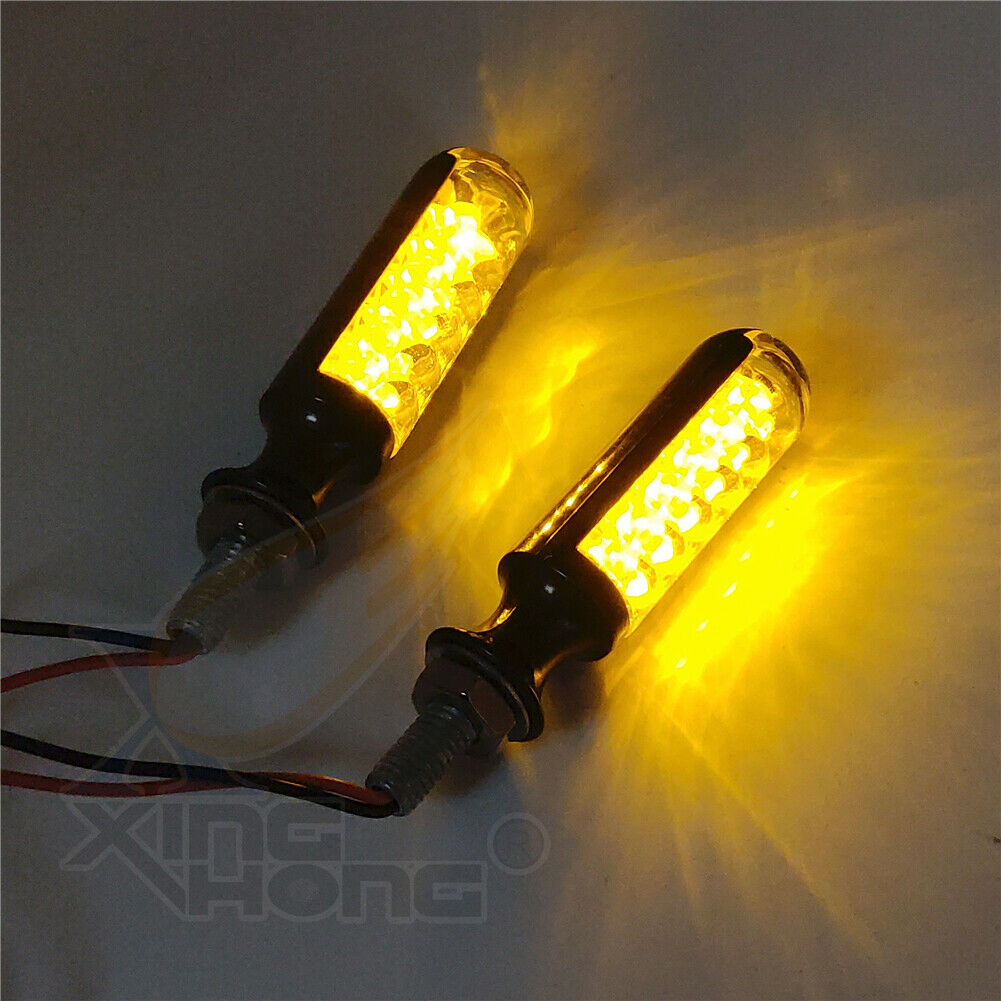 8mm Turn Signals Blinkers Black For Yamaha Kawasaki Shadow V Star VTX VN XVS VT