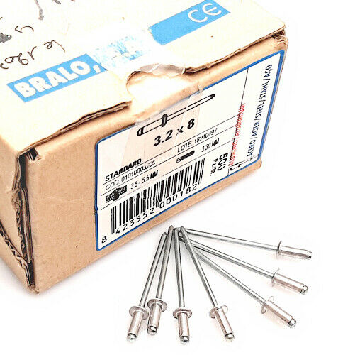 [200pcs] 01010003208 3.2x8mm Aluminium Rivet RIVET