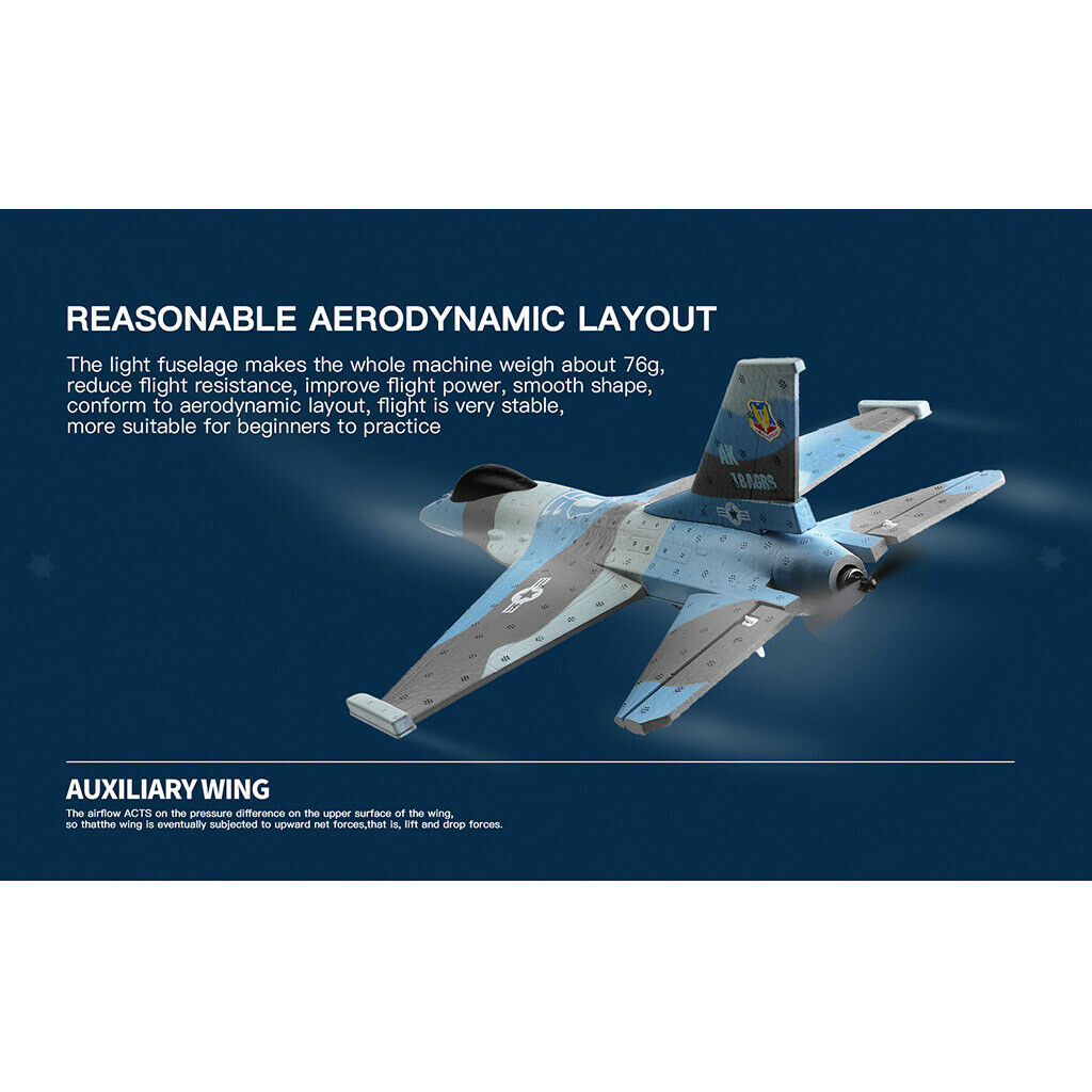 F16 2.4G RC Plane Glider Fighter Stunt Aircraft Drone Ready to Fly for Kids