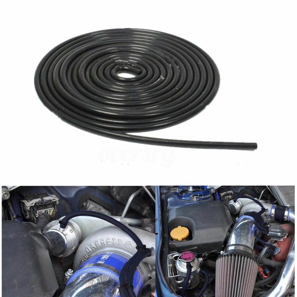 4mm Black Universal Silicone Air Vacuum Hose/Line/Pipe/Tube - 5M