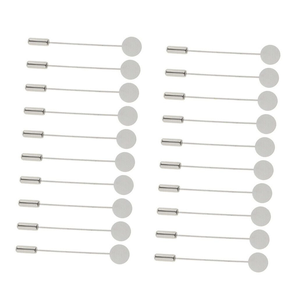 20x Hat Scarf Lapel Stick Pin Badge Collar Brooch Brooch Part Jewelry Making