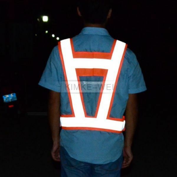 Orange High Visibility Safety Vest with Reflective Tape New