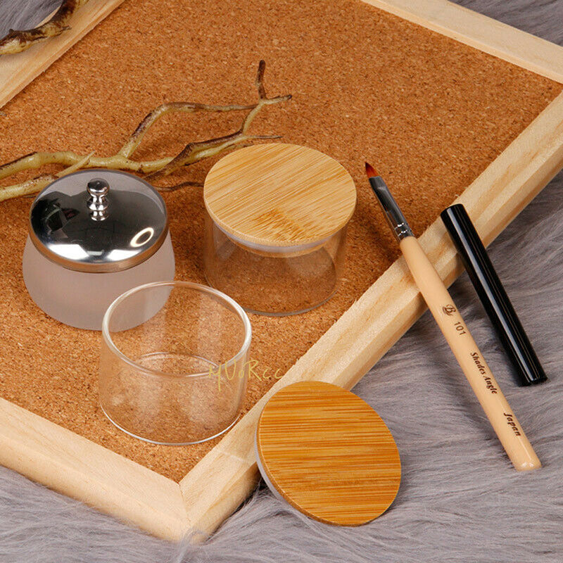 Wood Glass Dappen Dish Bowl Cup Liquid Container Holder Bottle DIY Nail Art T Tt