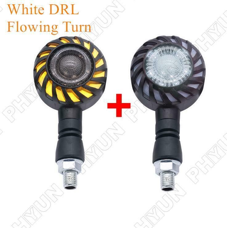 2PCS Motorcycle ATV Turn Signal Lights DRL Tailights Indicator Lamps Universal