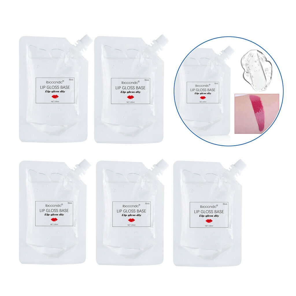 5x 3.4oz Handmade Makeup Lip Gloss Base Nourishing Non-sticky Lipstick DIY