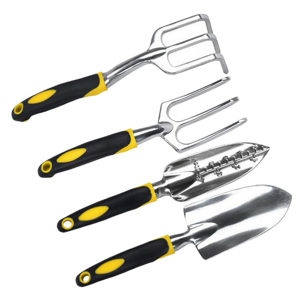 4Pcs Hand Shovels Rake Fork Garden Tool Set Alloy Gardening Trowels Rake