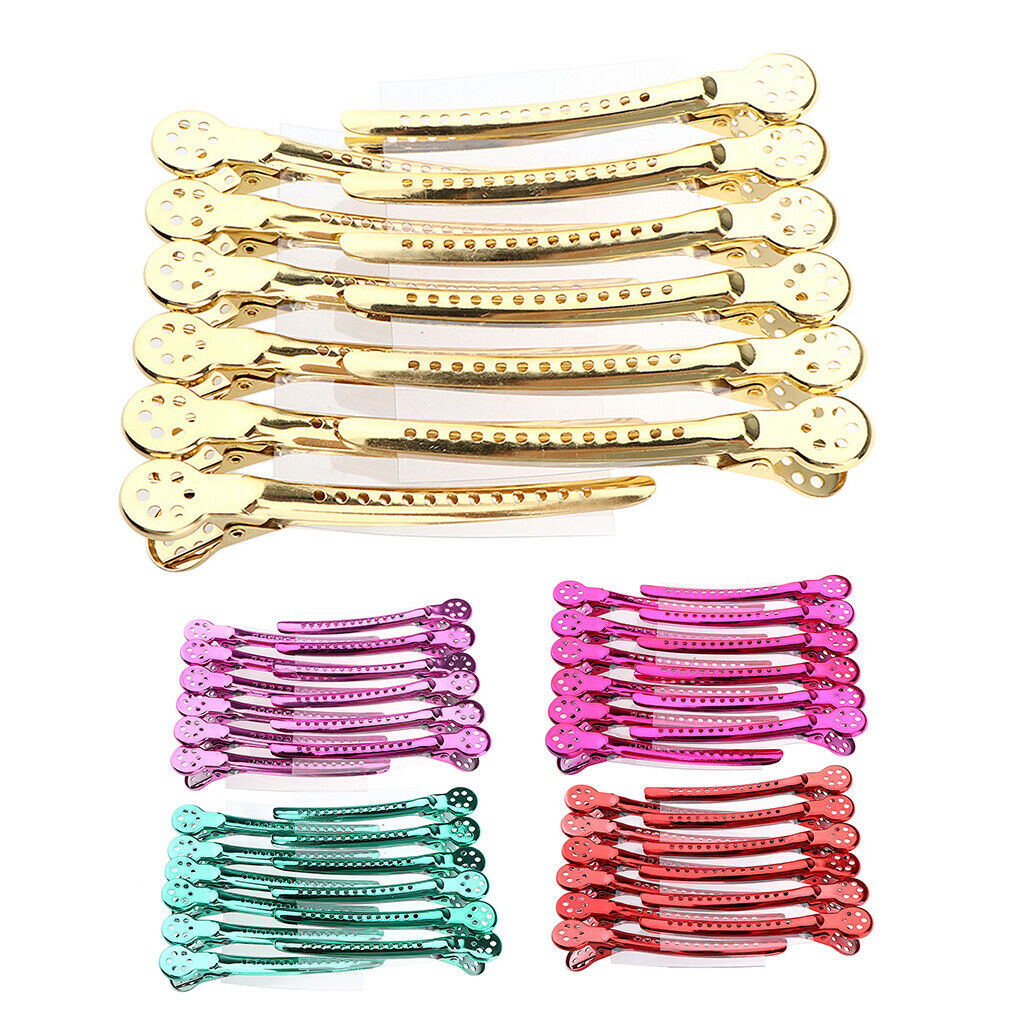 36Pcs Stainless Steel Duck Sectioning Clips Barber Haircut Styling Clamps