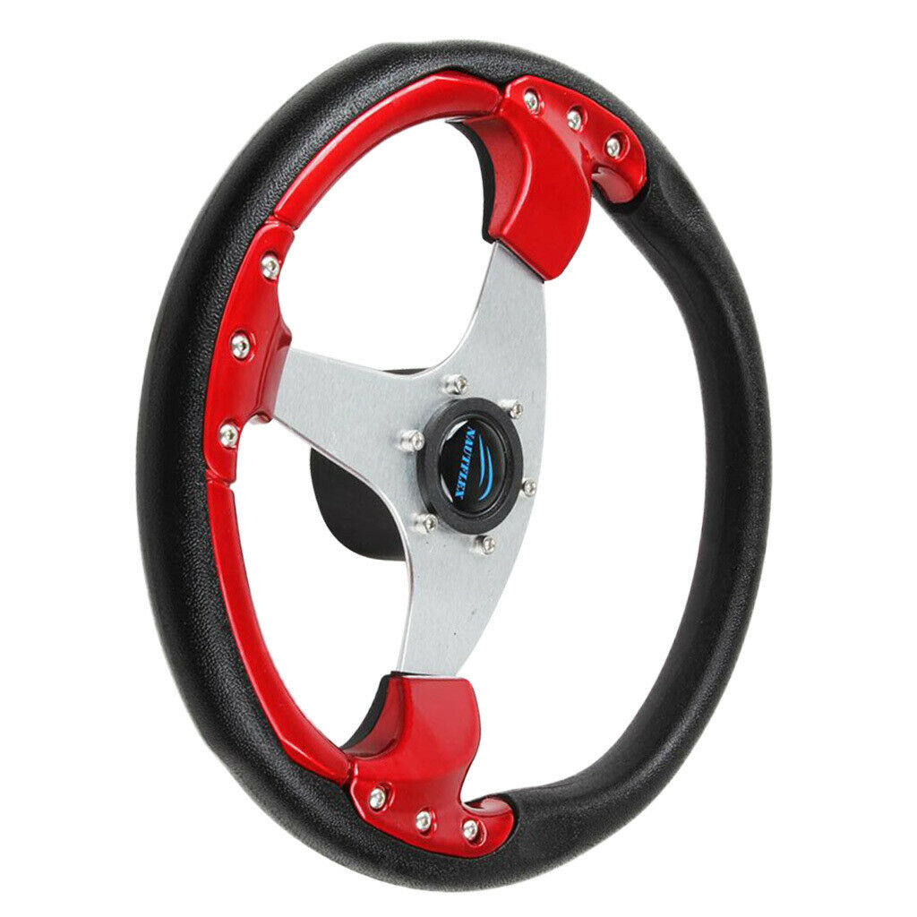 Universal Aluminum Alloy 3 Spoke 3/4" Marine Yacht Pontoon Steering Wheel