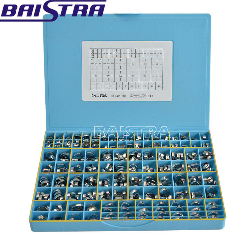 340Pzas Tubo Bucal de Ortodoncia Dental 1er Molar U/2 L/1 Roth 0.022" Banda Redo