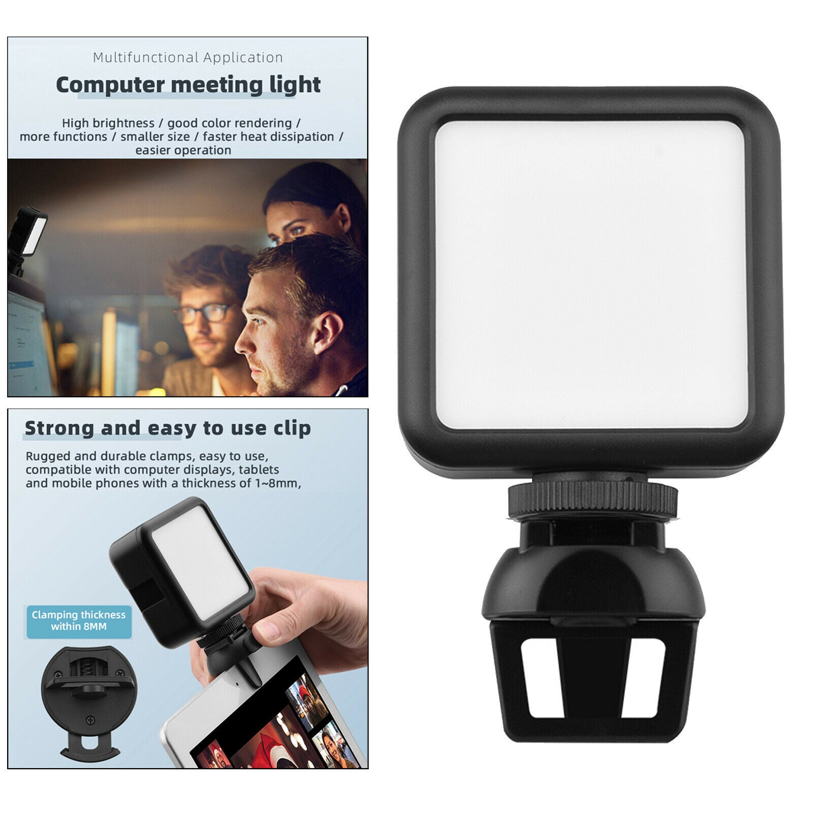 Webcam 49 Led Beads Video Conference Lighting Kit with Clip for