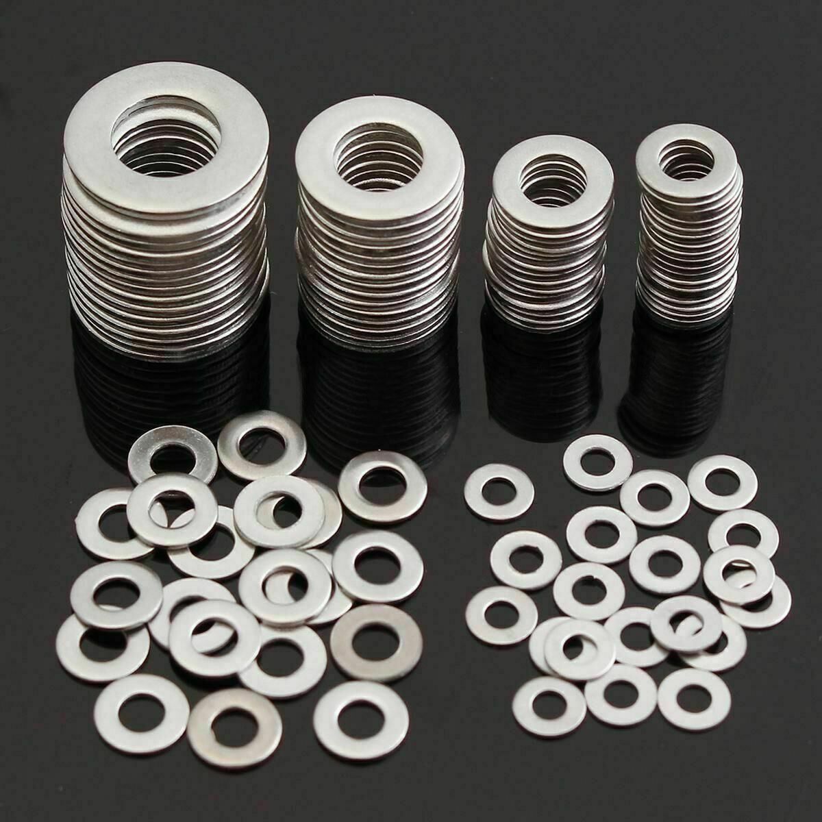 105pcs Stainless Steel Washer/Spring Metric Washer Assortment Set M3 4 5 6 8 10