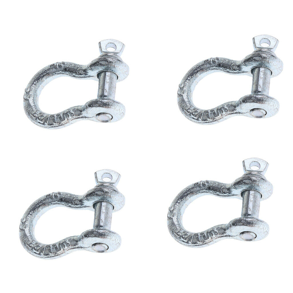 4 Pieces Marine Boat Chain Rigging Bow Shackle Captive Pin 6mm for 0.5ton