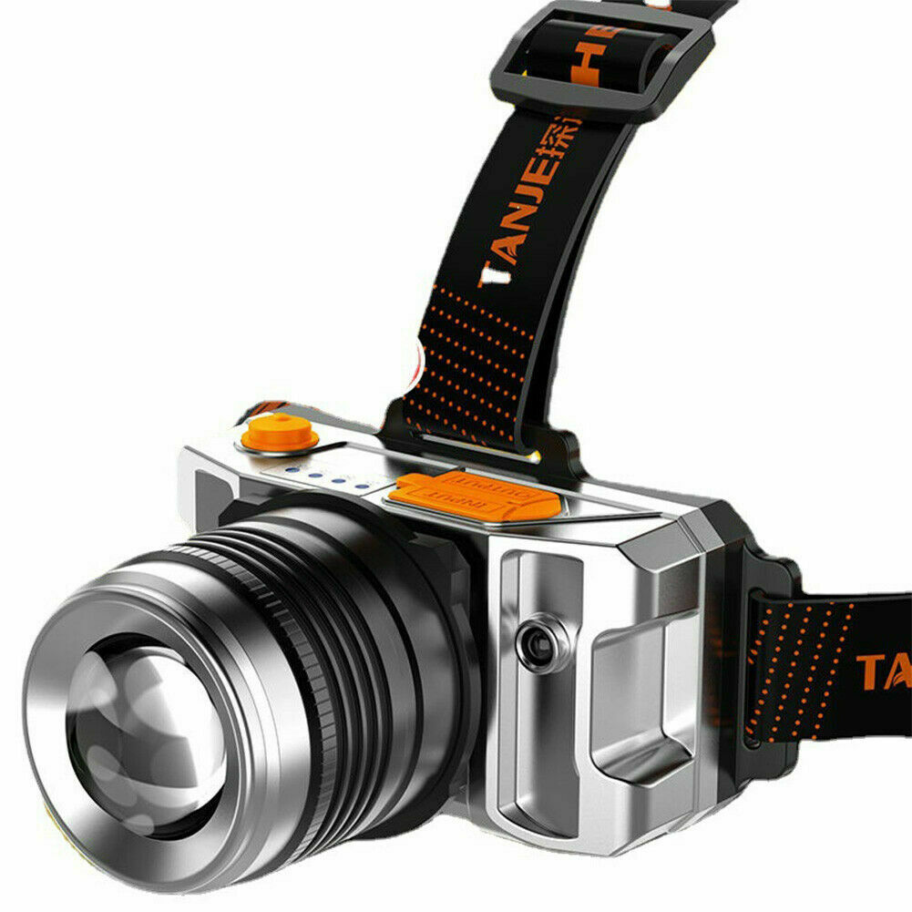 Waterproof Headlight Head Torch LED USB Rechargeable Headlight Fishing Camping
