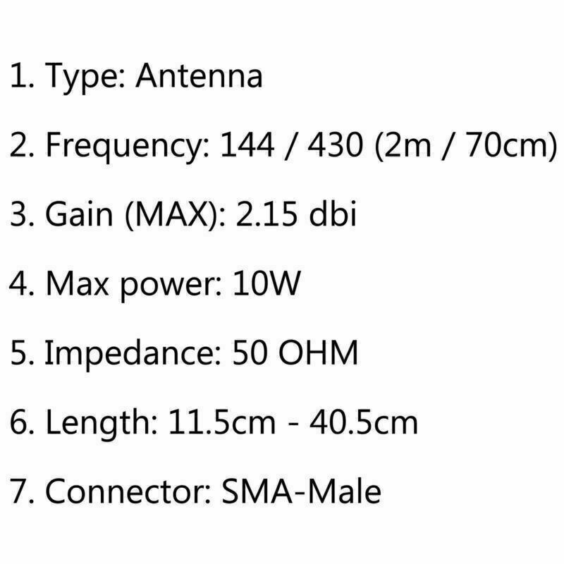4Pcs RH-775 Extendable Dual-Band Antenna SMA-Male For Yaesu ICOM Radio BS5 B5.!
