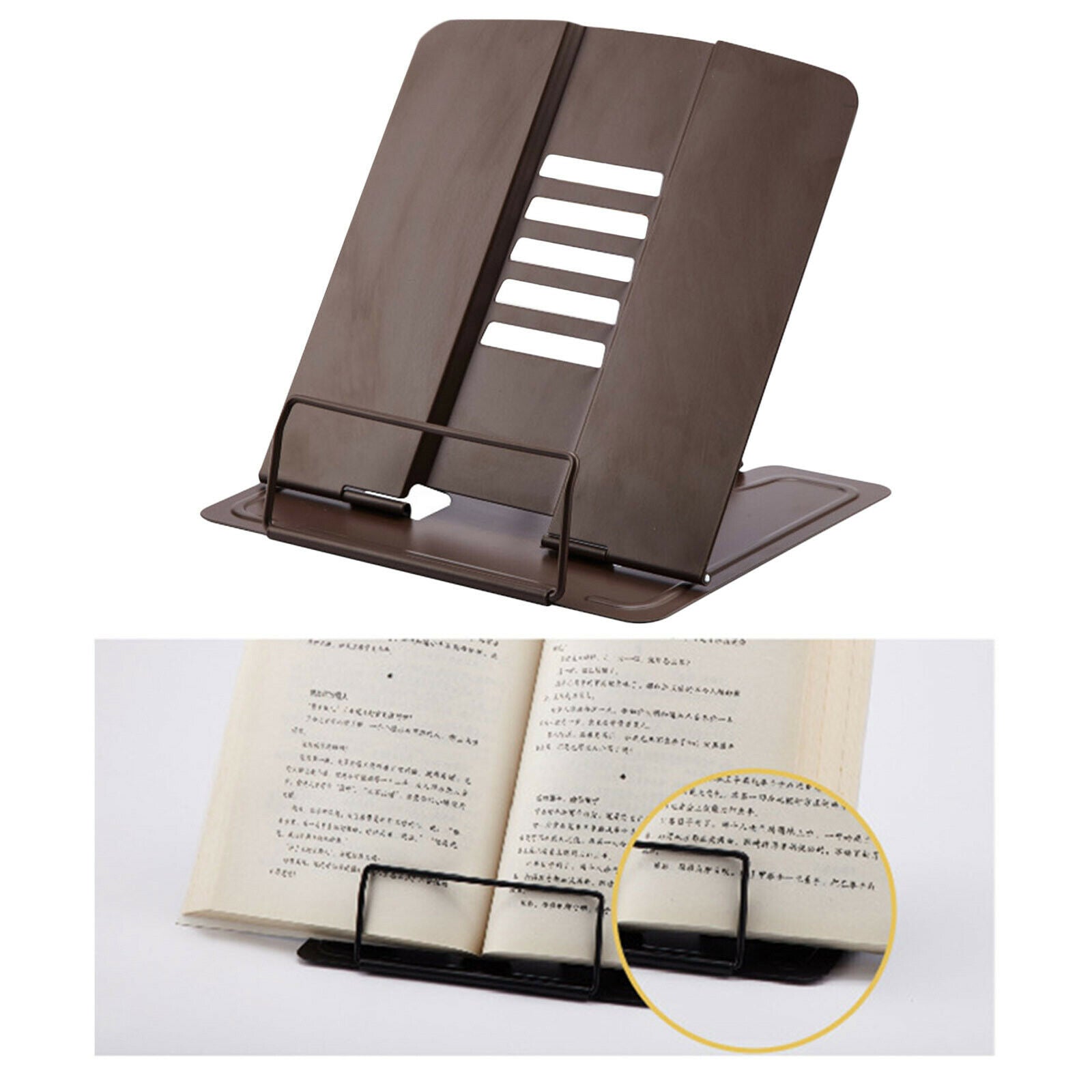 Book Stand Adjustable Cookbook Holder Rest Recipe Rack Bookrest Bookstand