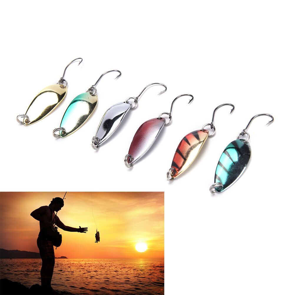 5pcs/lot 3g 30mm Spinner Spoon Fishing Lure Metal Lures Colorful Hard Bait.l8