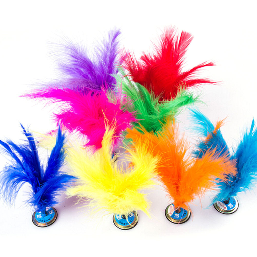 3x Feather Chinese Jianzi  Foot Sports Game Kicking Shuttlecock H YTBUAU