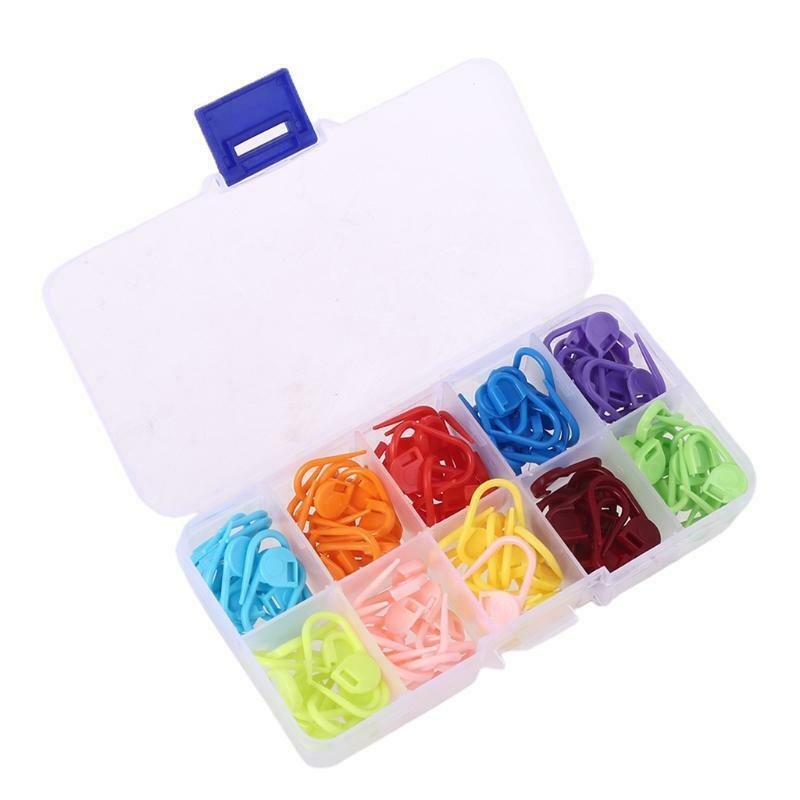 1 Set Metal Large-Eye Sewing Needles Knitting Stitch Counter Locking Marker Kit