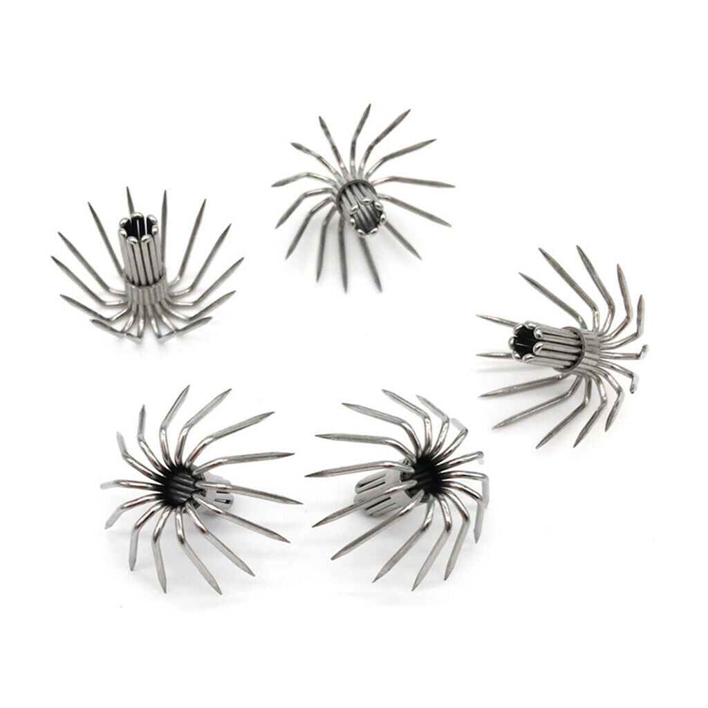 20pcs 12points 14points Shrimp Nickel Squid Hooks 1.9cm