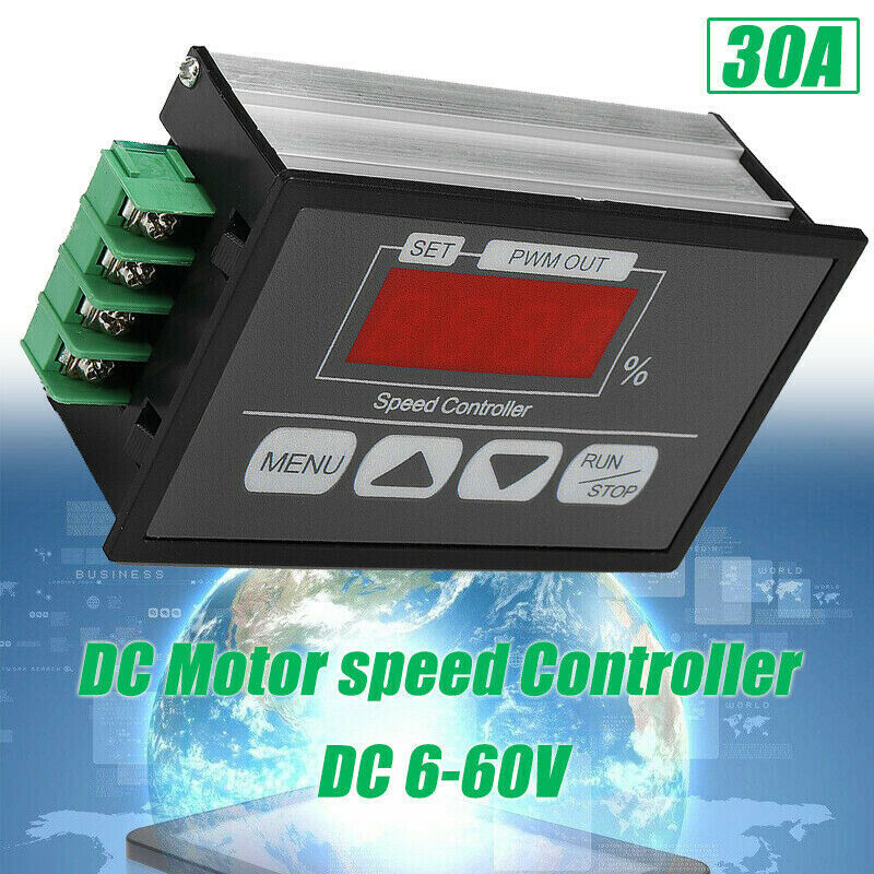 DC Motor Speed Governor 6-60V PWM Module 30A Digital Controller SwY1