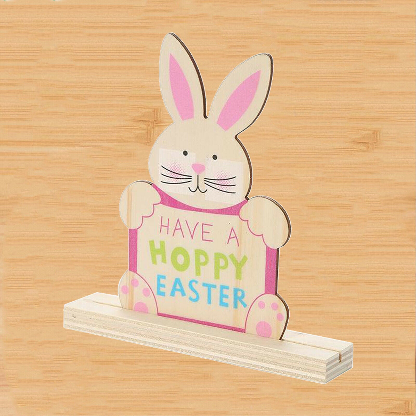 Cute Tabletop Wooden Easter Bunny Ornament Toys Gifts for Inside  Style 7