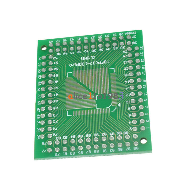 5Pcs QFP/TQFP/FQFP/LQFP 32/44/64/80/100 To DIP Adapter PCB Board Converter