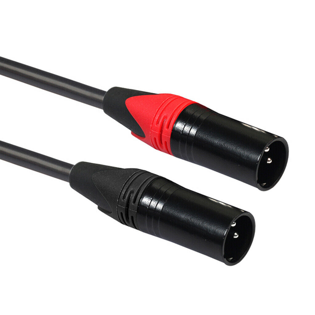 1 Set 2 RCA to 2 XLR Male Cable Audio Cord 1.5m for Amplifier Sound Box