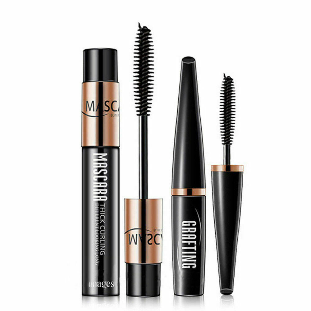 2Pcs/set DDK 4D Silk Fiber Lash Eyelashes Long Extension Waterproof Mascara