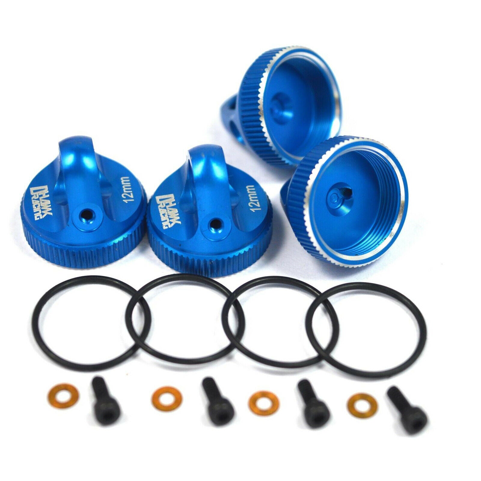 4pcs/set Al Alloy Shock AbsorberCap Upper Covers for Team Associated RC10 B6 B6D