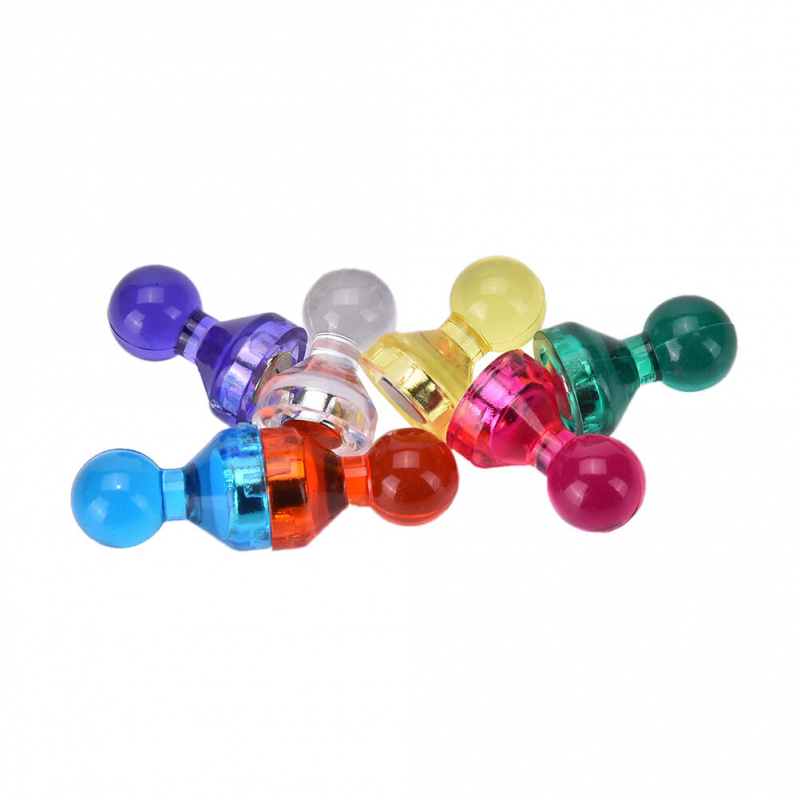 14 Strong Fridge Magnets, Large Magnetic Push Pins for Glass Memo Board