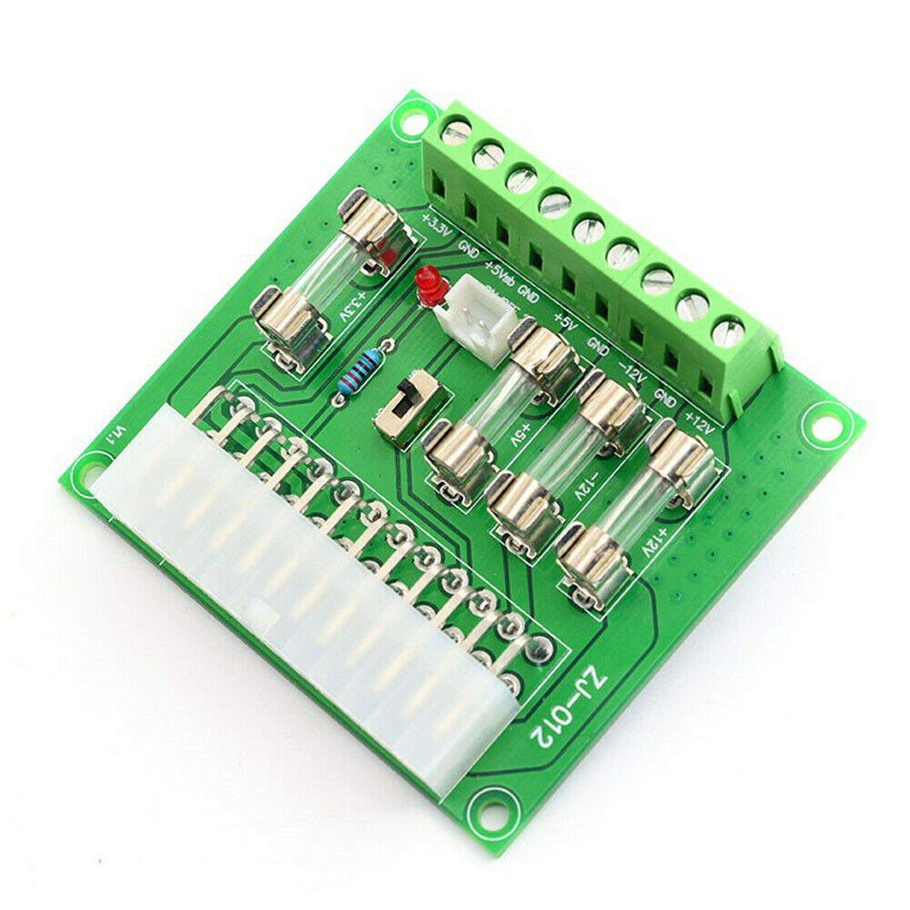 24/20-pin ATX Computer PC Power Supply Breakout Board Adapter Extension Module